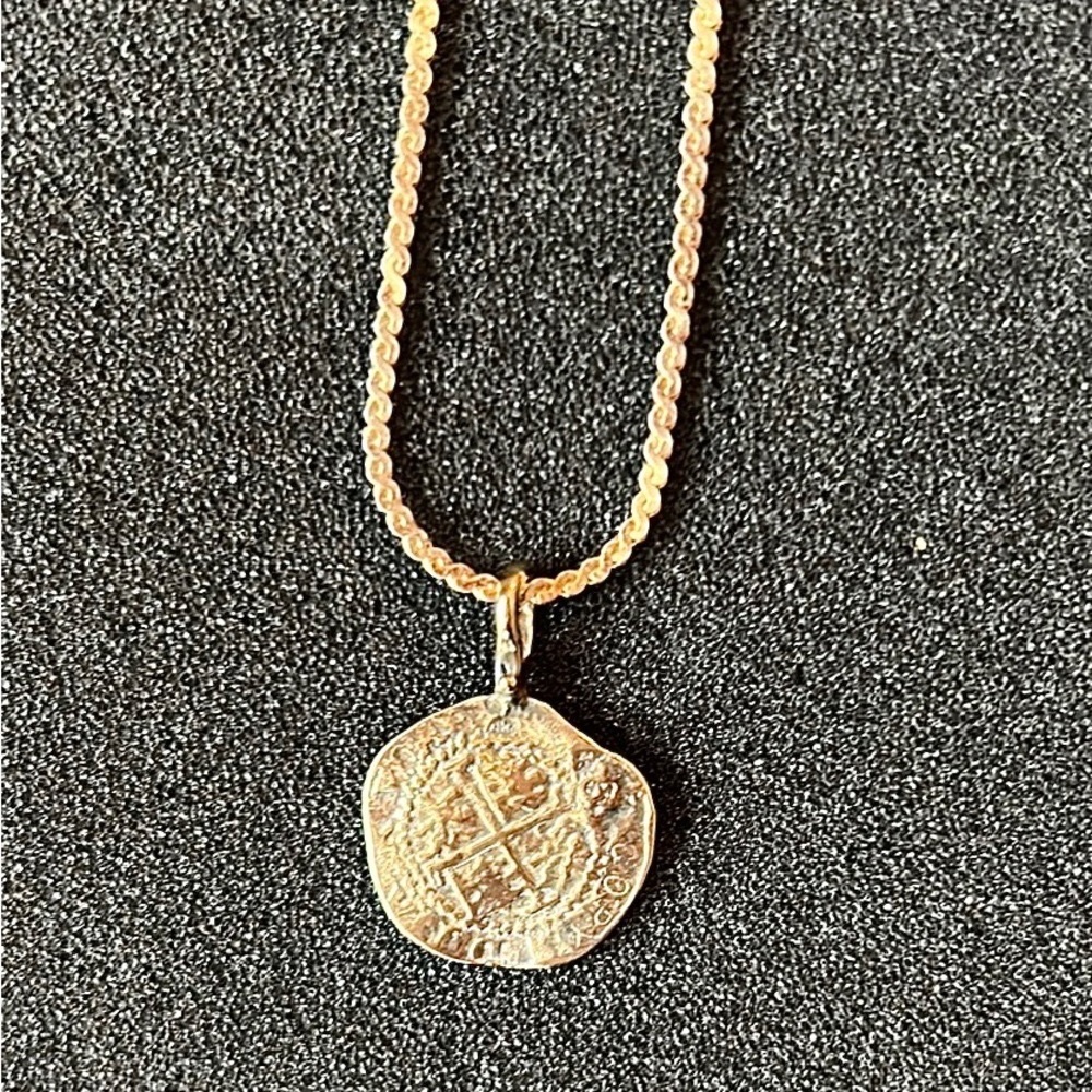 Coin Necklace. Gold salvage coin copy pendant. MonetSUPER FAST SHIPPING